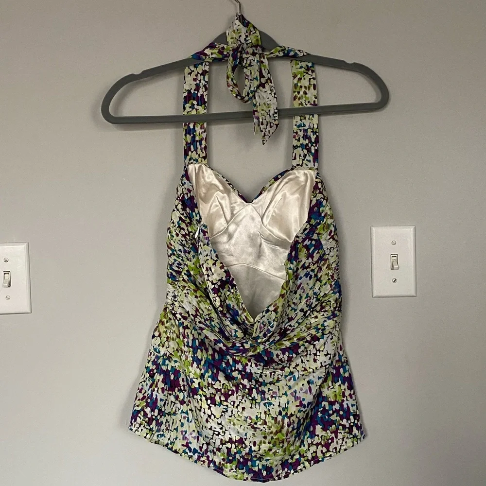 BEBE Silk Halter Top - Picture 2 of 3